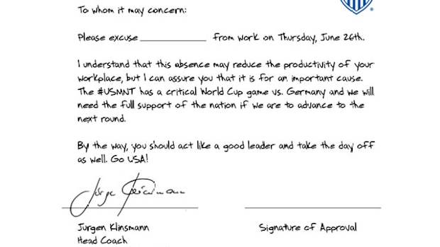 Klinnsman note